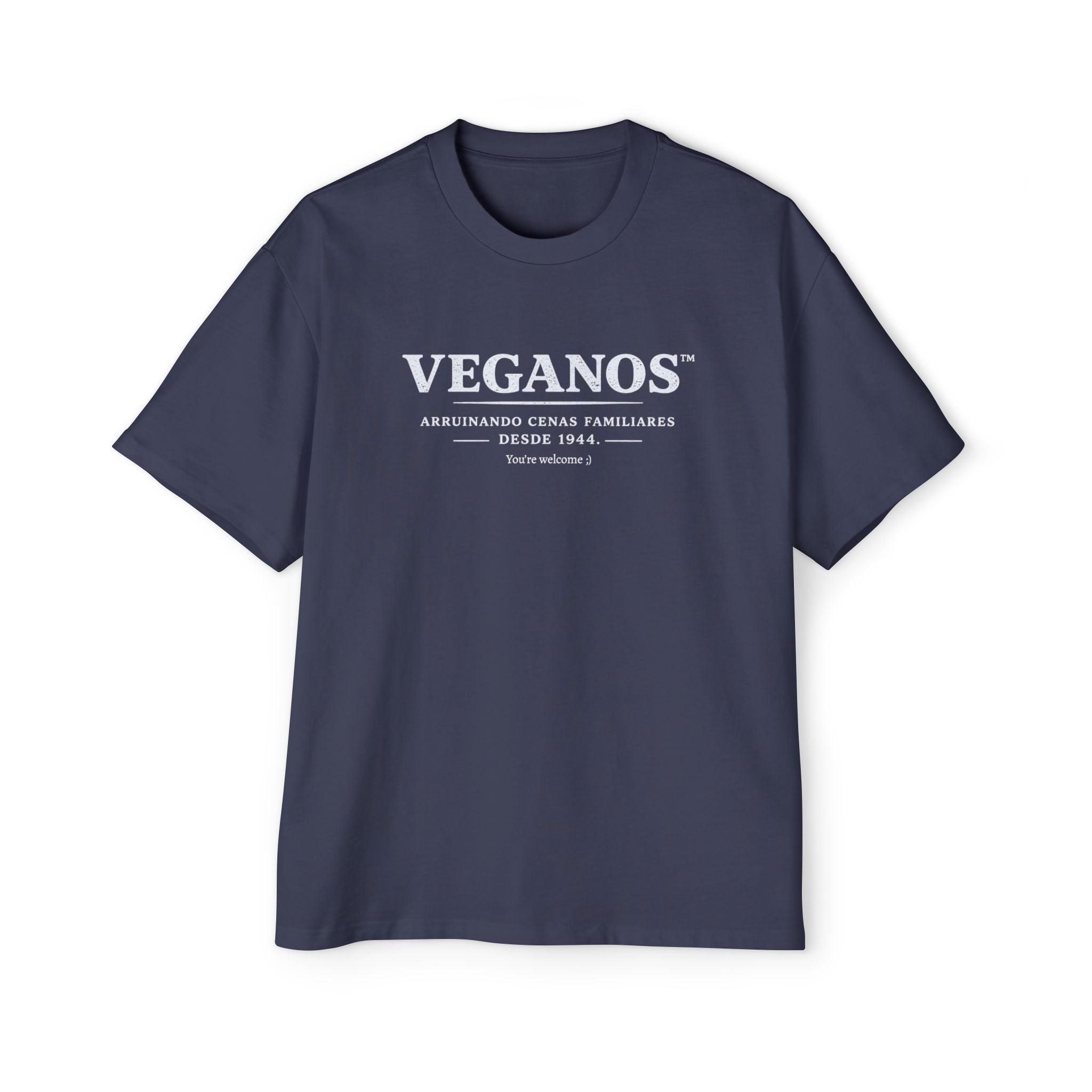Polera Oversize "VEGANOS: Arruinando cenas familiares" — Unisex
