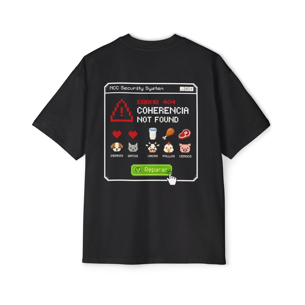 Polera Oversize "404 Coherencia Not Found" — Unisex
