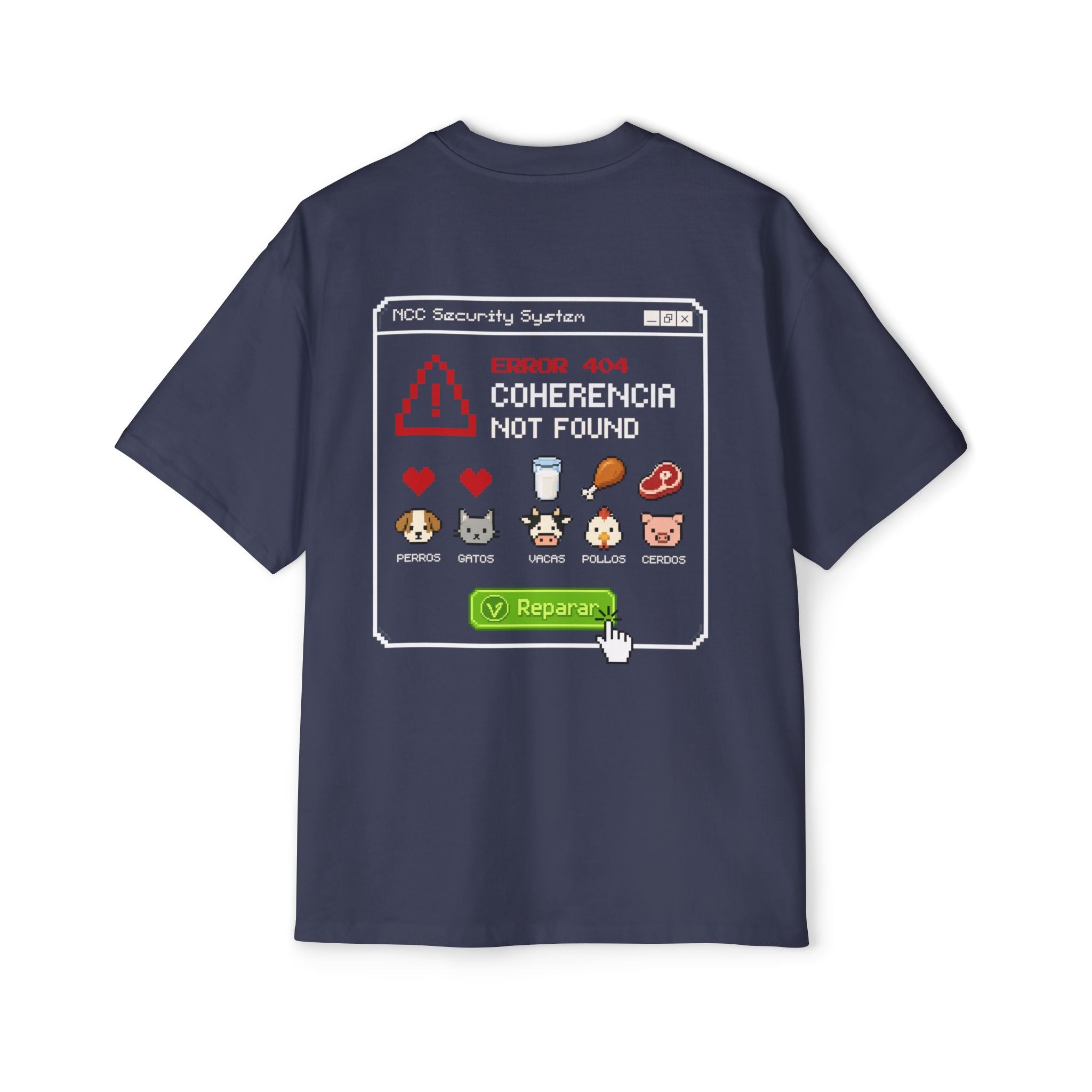 Polera Oversize "404 Coherencia Not Found" — Unisex