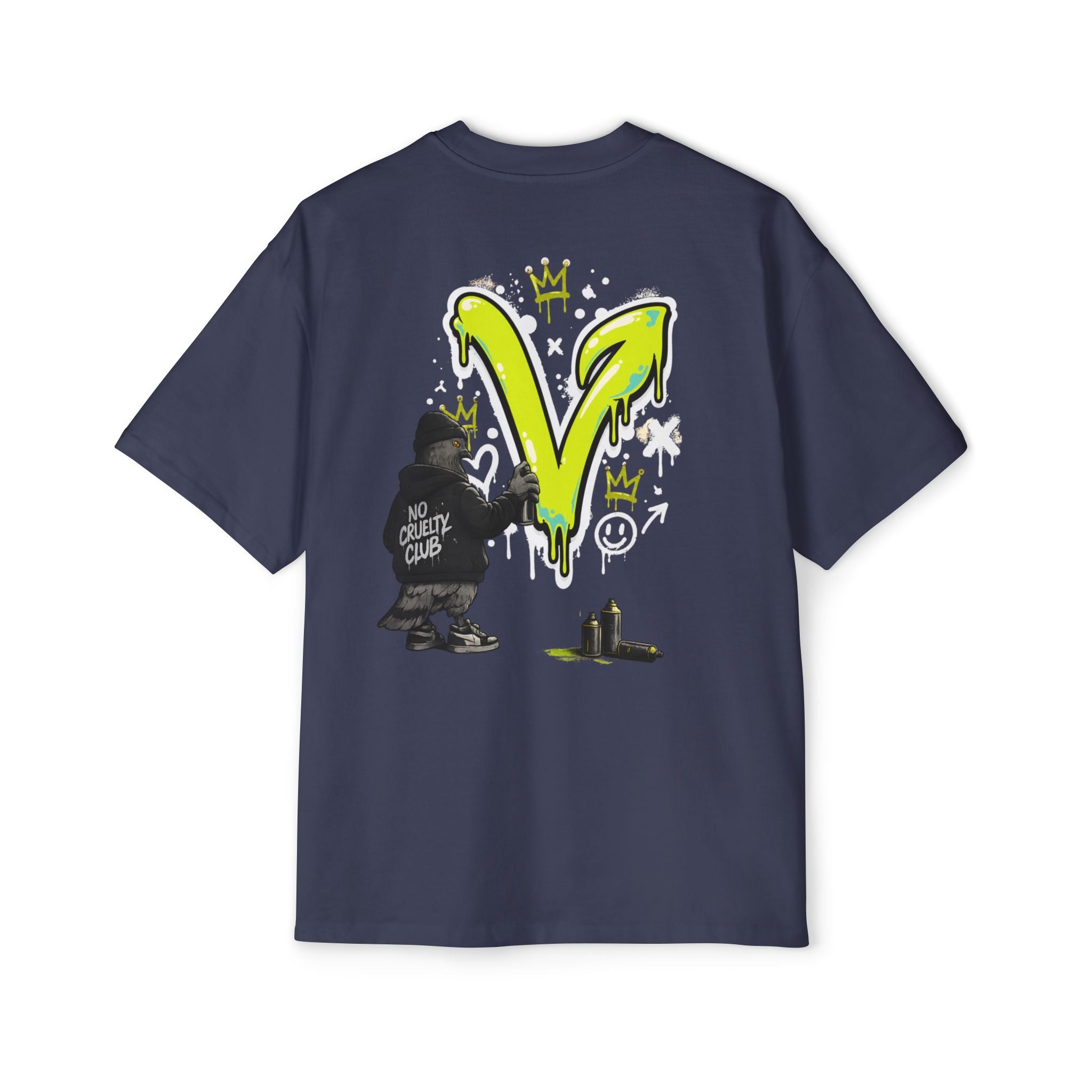 Polera Oversize V Vegan Grafiti Pidge — Unisex