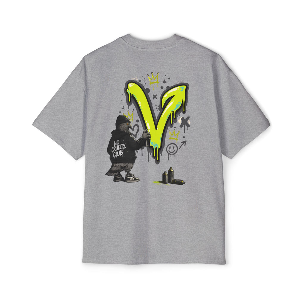 Polera Oversize V Vegan Grafiti Pidge — Unisex