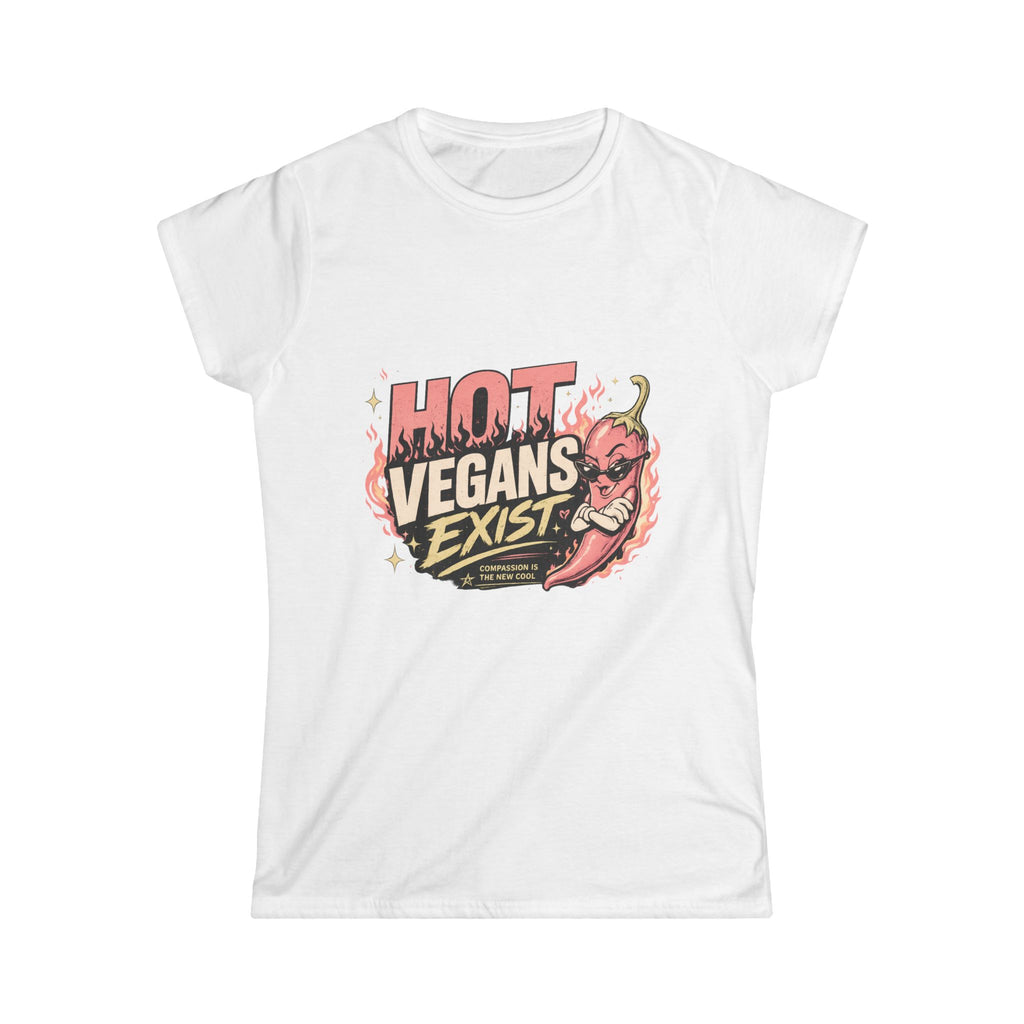 Polera Slim "Hot Vegans Exist" — Mujer