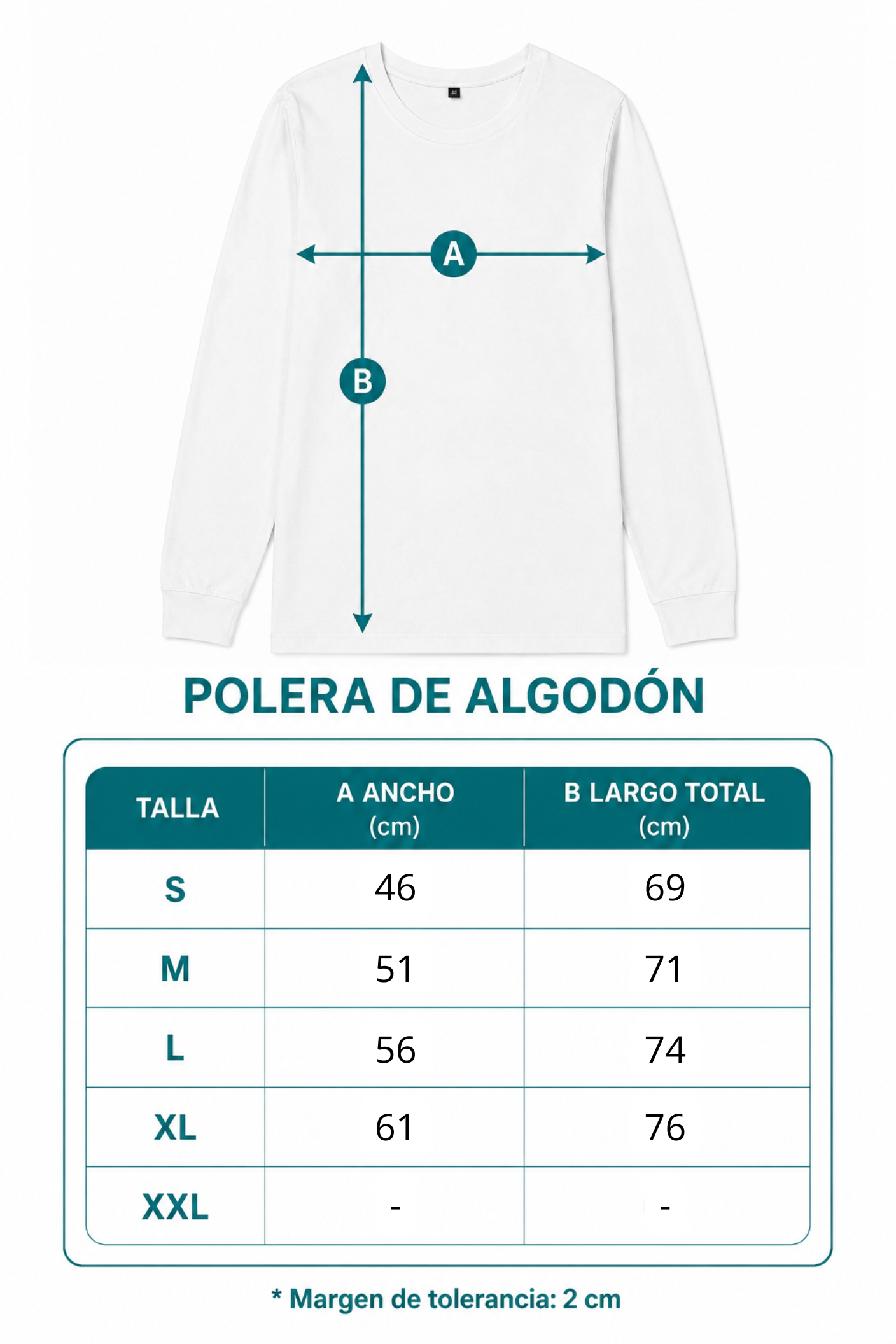 Polera Manga Larga Basic NCC — Unisex