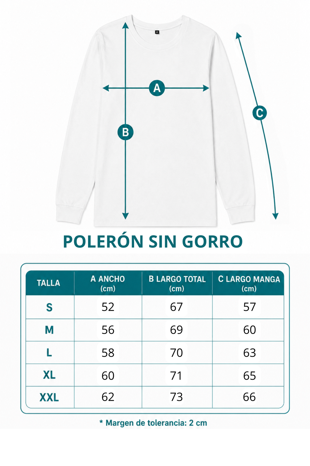 Polerón Polo Sin Gorro Basic NCC — Unisex