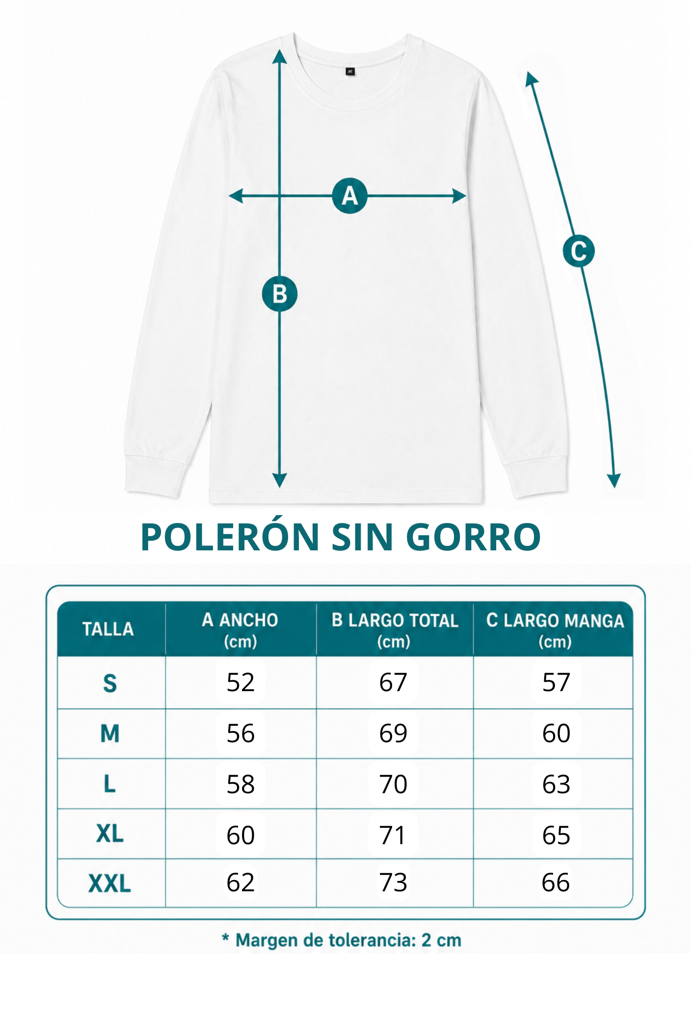 Polerón Polo Sin Gorro Basic NCC — Unisex